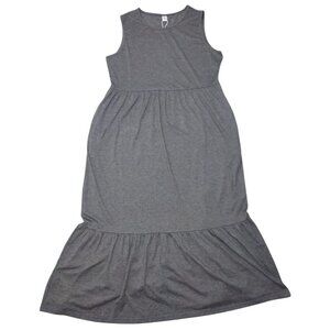 Anrabess Womens Sleeveless Heather Gray Maxi Dress, Size L. NWT
